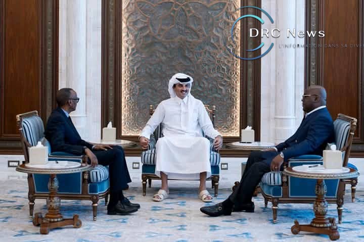 Félix Tshisekedi et Paul Kagame se rencontrent à Doha sous la médiation du&nbsp;Qatar