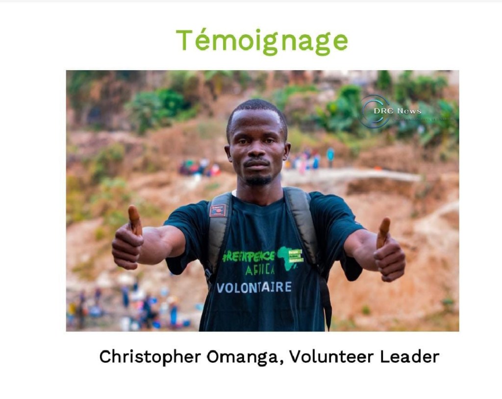 Greenpeace Africa en RDC : Un volontaire témoigne de son engagement pour la planète ( de volontaire à leader&nbsp;)