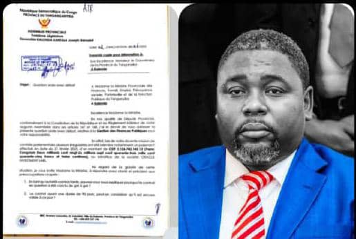 Tanganyika : Le député Joseph Barnabé Kalonda interroge la ministre provinciale des&nbsp;Finances