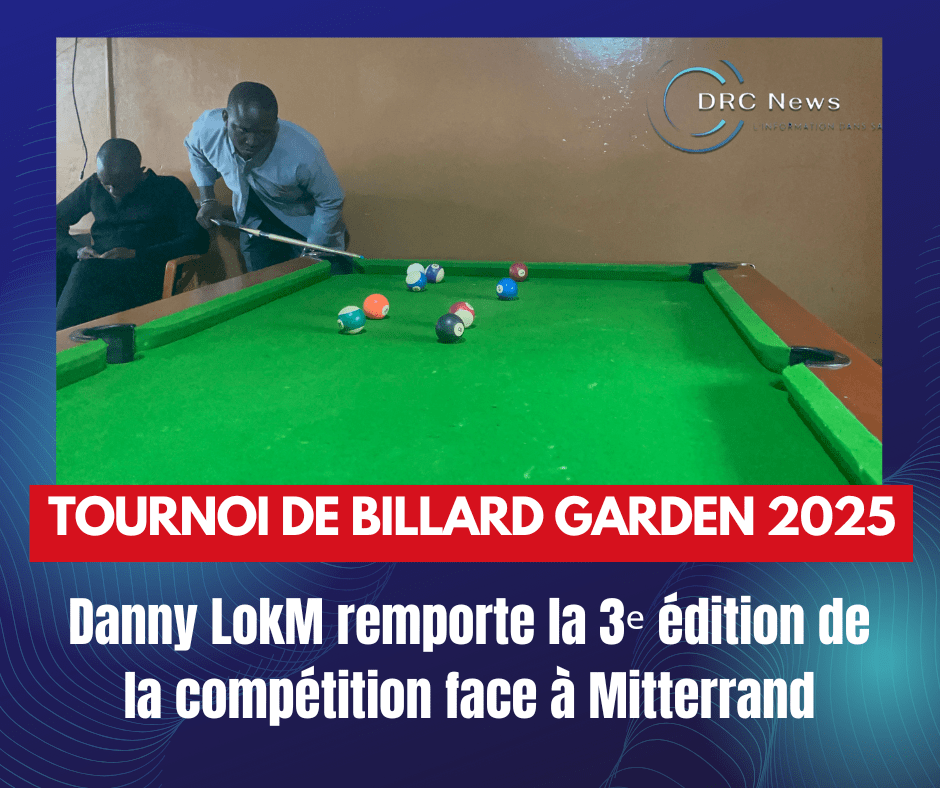 Billard – Tournoi de la Fraternité Garden 2025 : Danny LokM sacré champion de la 3ᵉ édition à Maria Polis – Kolwezi&nbsp;(Lualaba)