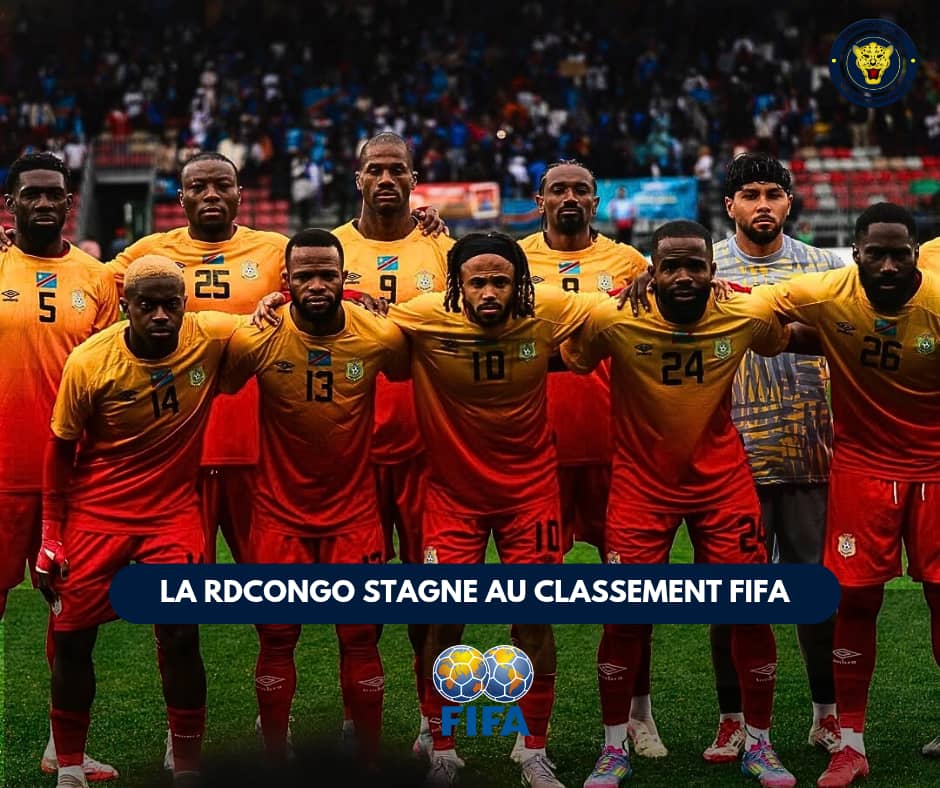 FIFA – Classement mondial : La RDC stagne à la 61e place malgré un léger gain de&nbsp;points