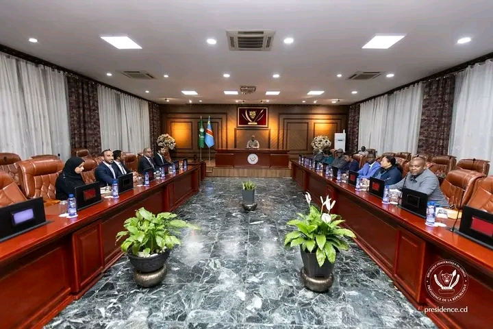 Kinshasa : Le Président Félix Tshisekedi échange avec le ministre émirati Shakhboot Nahyan Al Nahyan sur le renforcement de la coopération&nbsp;bilatérale