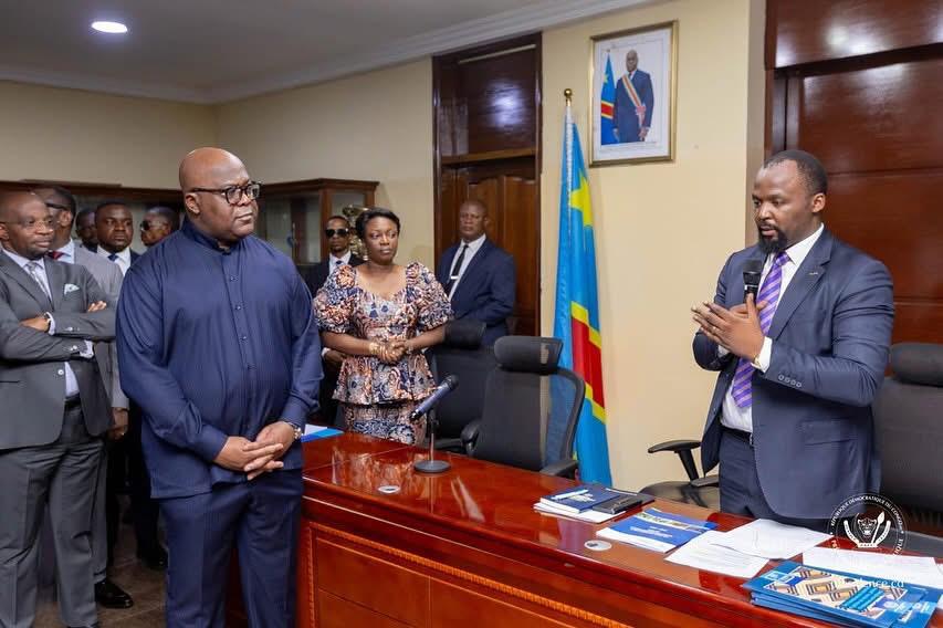 RDC : Félix Tshisekedi effectue une visite inopinée au CHESD pour vérifier l’avancement des travaux sur l’emploi des jeunes
