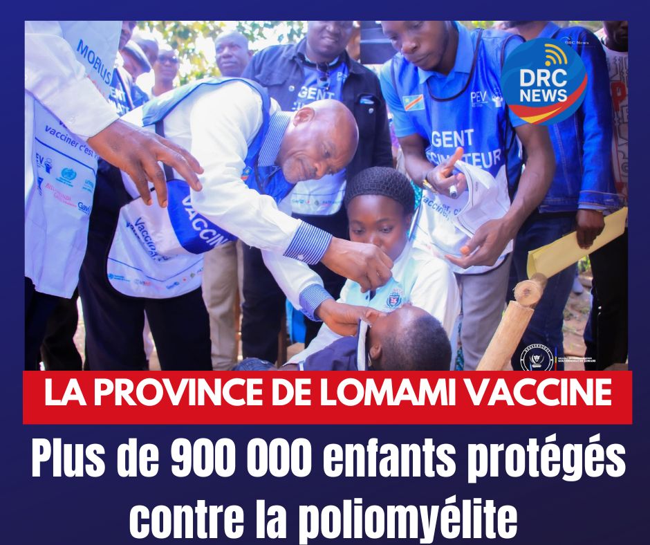Lomami : Plus de 900 000 enfants ciblés pour la campagne de vaccination contre la&nbsp;poliomyélite