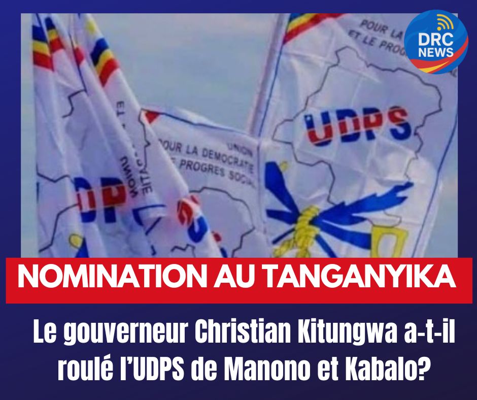Tanganyika : les sections UDPS Manono et Kabalo exigent justice dans les récentes nominations provinciales